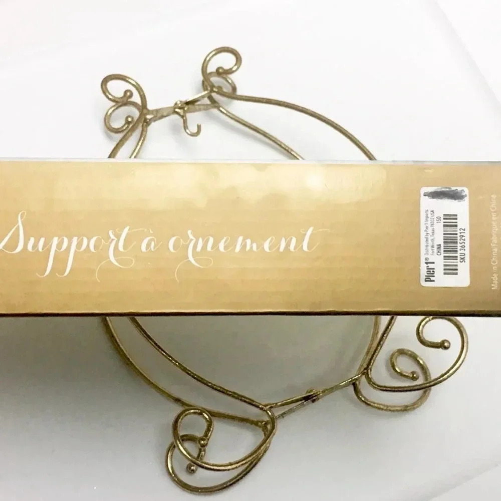 NEW Pier 1 Gold Support Ornament Metal Holiday Christmas Decor - Picture 3 of 3